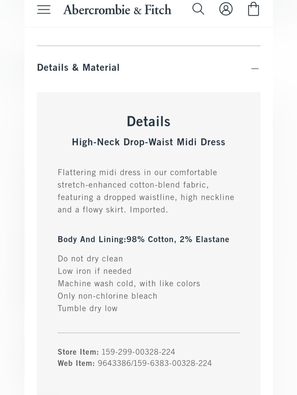 Abercrombie & Fitch High Neck Drop Waist Dress - Picture 5 of 5